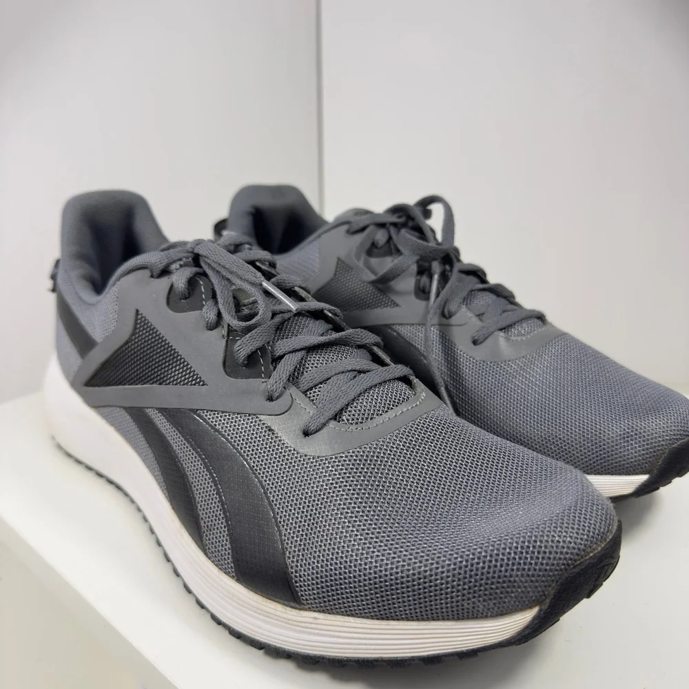 Reebok Lite Plus 3 Men Size 12 Gray White Running Shoes GY3962 Low Top Sneakers